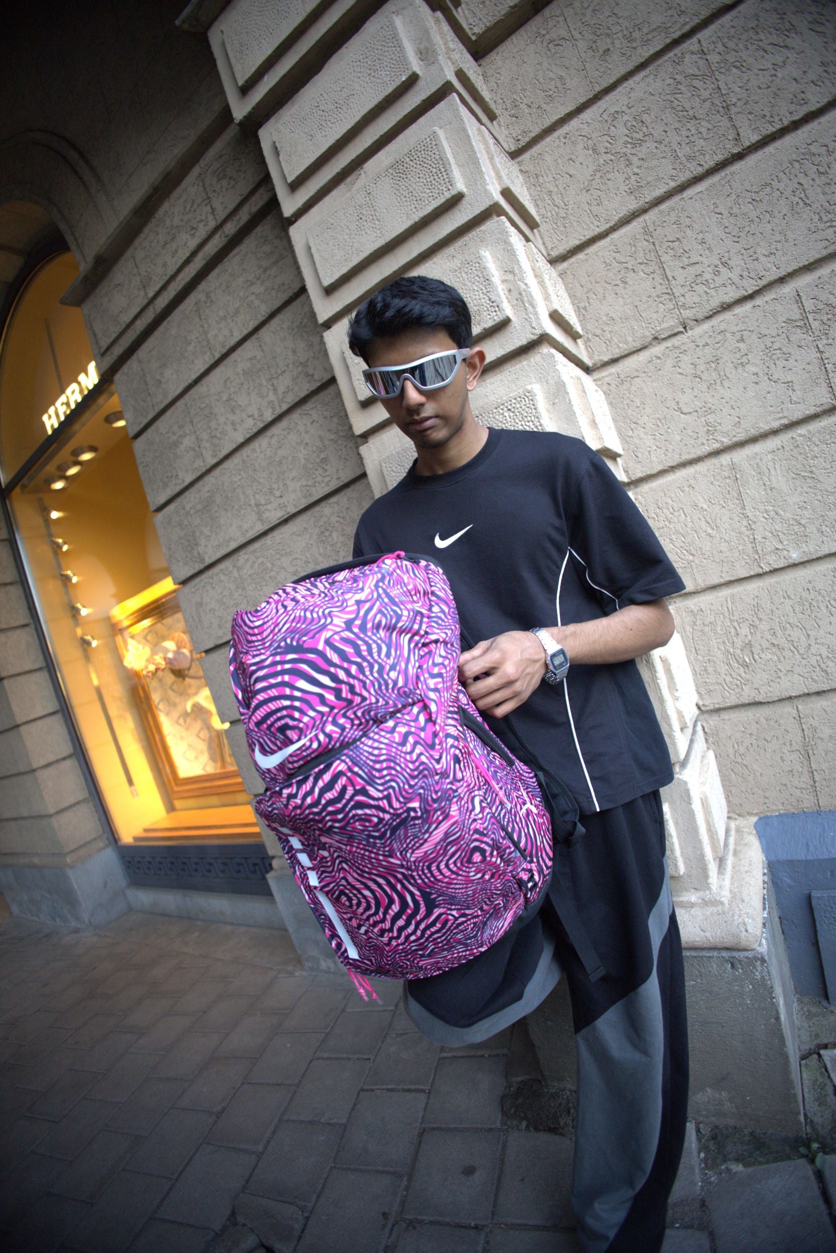 LIMITED NIKE PINK STRIPS Hoops Elite Basketball Backpack (32L)