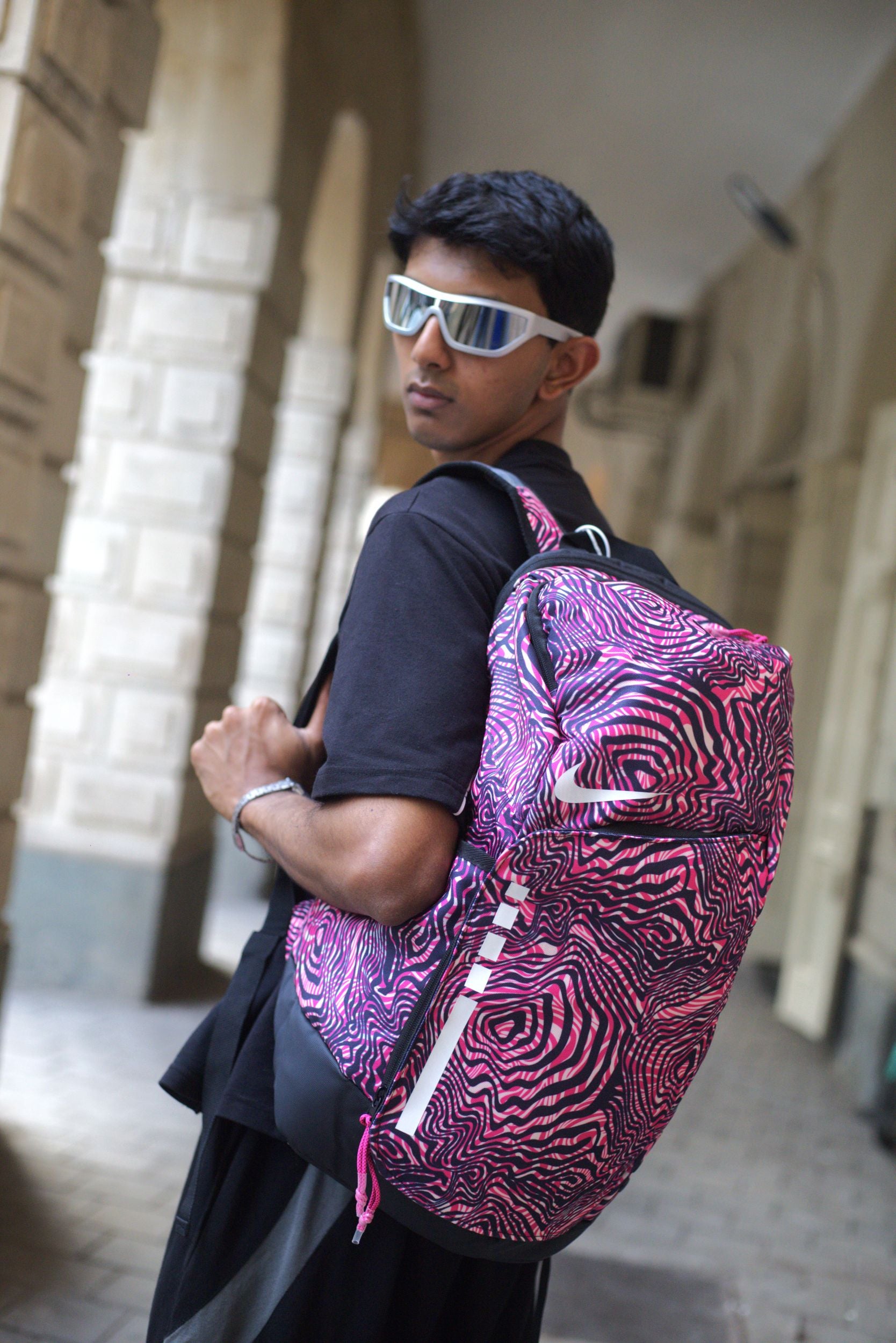 LIMITED NIKE PINK STRIPS Hoops Elite Basketball Backpack (32L)