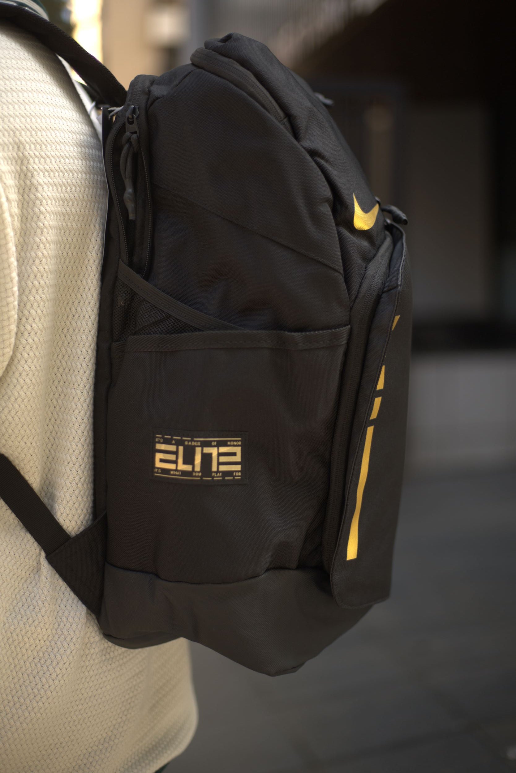 Nike Hoops Elite Backpack 32L Black with Gold Logo
